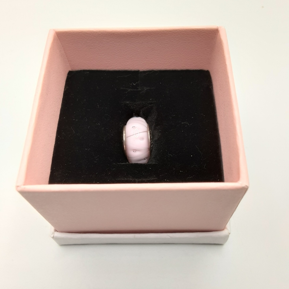 Authentic Pandora Rose Murano Looking Glass Charm - EUC